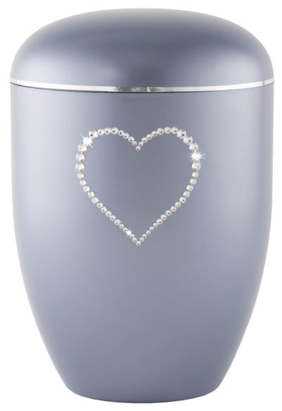 Natururne Crystal Stålgrå Swarovski Hjerte